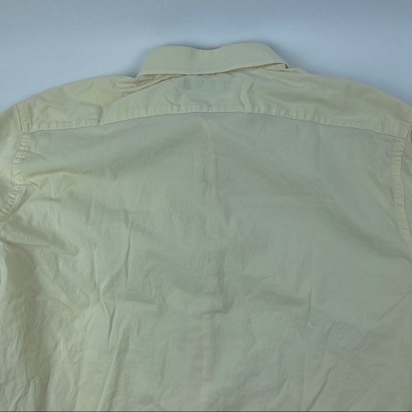 Express Mens Dress Shirt Stretch Yellow XL - Picture 6 of 7